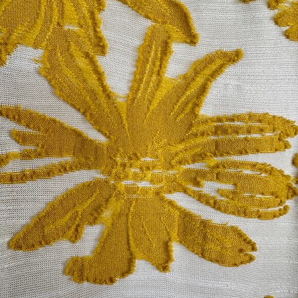 Lavish Floral Burnout Cottagecore Cover Up Bohemian Yellow Swim Beach SMALL - Picture 11 of 11